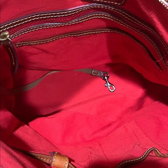 Dooney & Bourke EUC Geranium Basket Zip Top Shoulder Bag , Large Tote - Picture 8 of 13